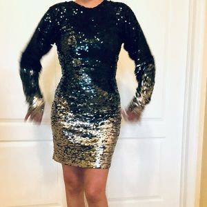 Vintage Sequin Oleg Cassini Bodycon Dress